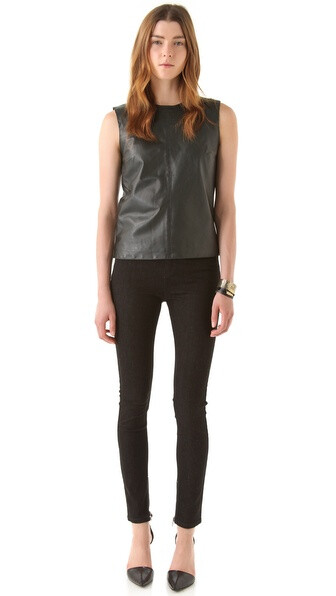 BLK DNM Sleeveless Leather Top