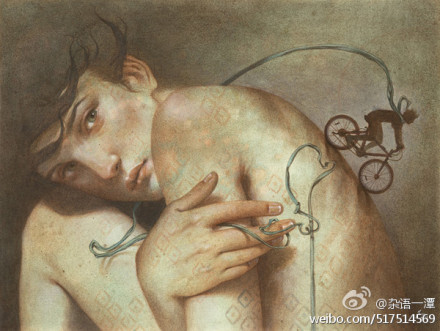 一个是华丽短暂的梦，一个是残酷漫长的现实。 【Tran Nguyen 创意插画】