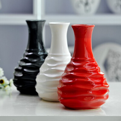 现代陶瓷花瓶家居装饰品摆件