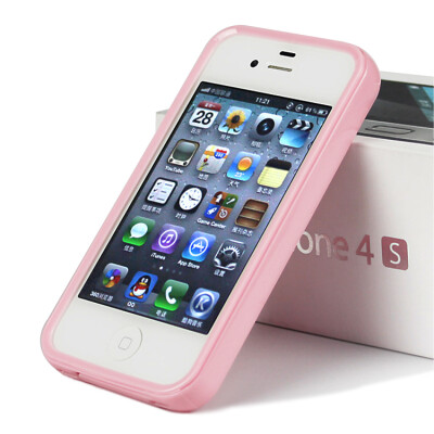 简约纯色软壳 iphone4/4S手机套 TPU奶油糖果色外壳 苹果保护壳