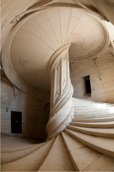 Chateau de la Rochefoucauld Stairway II by Chris Tarling 漂亮的旋钮