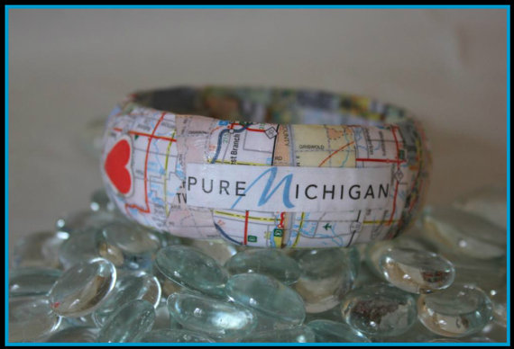 MichiganLove Map Bracelet