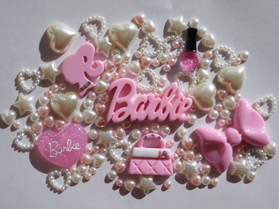 DIY Pink Barbie cabochon set