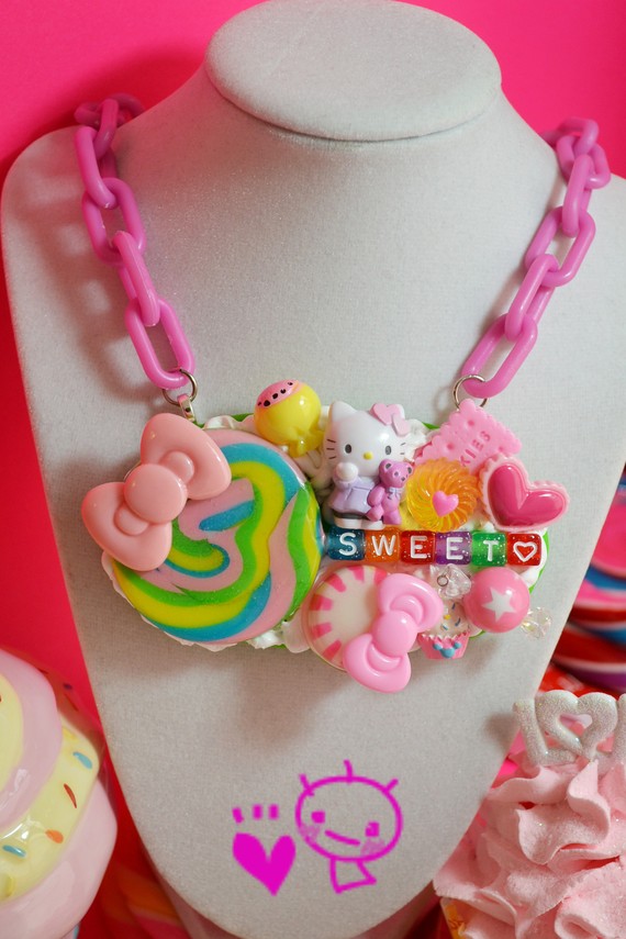 Lolli Lolli Lollipop Sweet Candy Festival Collection Hello Kitty Sweet Deco Kawaii Necklace