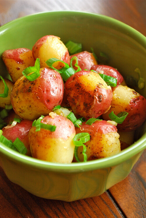 Sautéed Baby Red Potatoes recipe and images by Lacey Baier, a sweet pea chef