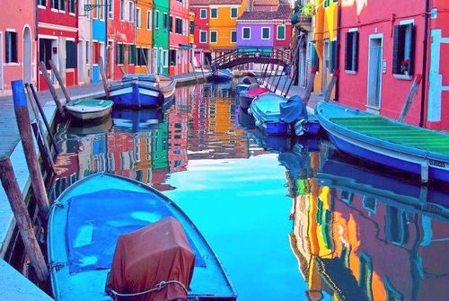 Venezia, Italia - Riflessi di Burano 意大利彩色岛！