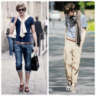 好清爽的搭配~简单不缺乏时尚，国内的童鞋也要多多试试哦