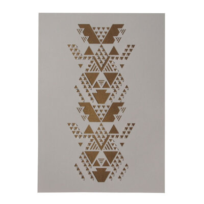 Bronze and Peach Geometric Papercut