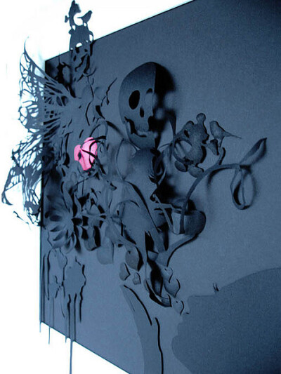 spooky paper art