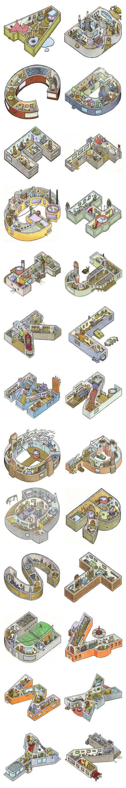 26个英文字母，26种户型设计，你想住在哪个字母里？