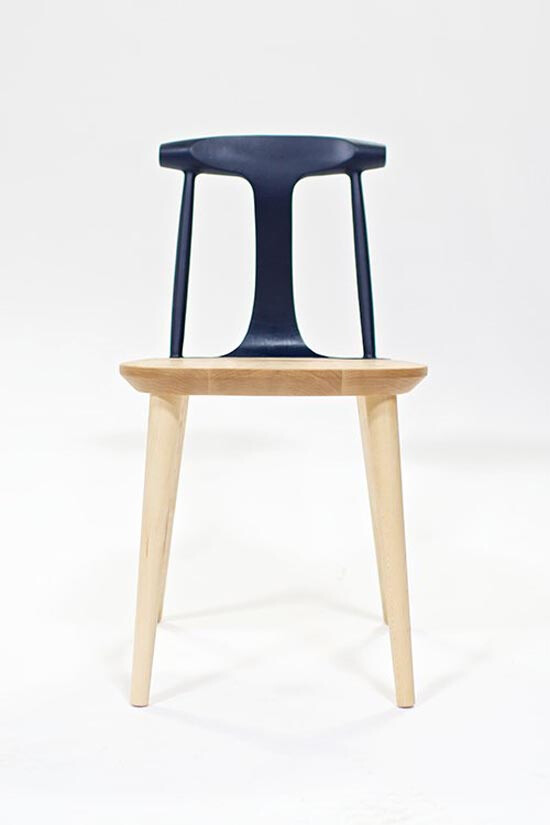 The Corliss Chair Hardwood Construction and Aluminum Backing by Studio DUNN