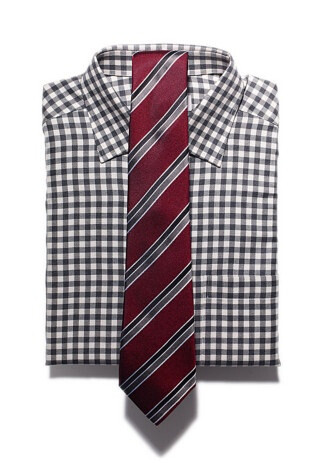 Cotton flannelette shirt, $540, by Ermenegildo Zegna; silk stripe tie, $199, by Boss Selec