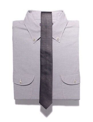 Cotton shirt, $170, by M.J. Bale; silk tie, $79, by Marcs.