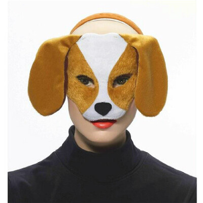 Puppy Dog Animal Half Mask。质地柔软的小狗主题毛绒面具，欢迎设想各种无底限使用场合。别弄得太难清洗就好。还有，安全和快乐一样重要。海淘到手价约90元