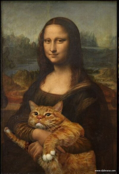 抱猫的Mona Lisa