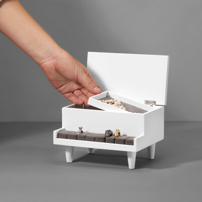 加拿大UMBRA原装进口 创意礼品 高贵典雅钢琴饰品盒首饰盒