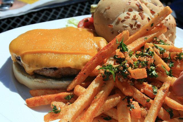 Cheese Burger with Fries