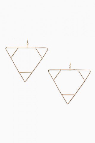 Cutout Triangle Earrings - NASTY GAL