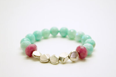 Mint and Pink Bracelet