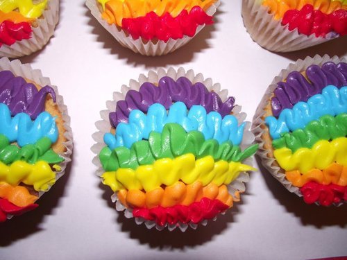 rainbow cupcake