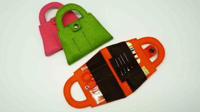 无纺布梯形手拎针线包