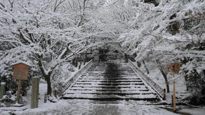 雪天的阶梯高清图片_美丽雪景14寸笔记本电脑壁纸1366x768，桌面壁纸www.xshuma.com