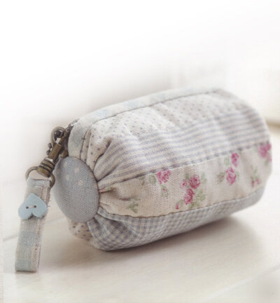 How to make roll purse cosmetic Bag Handbag Wallet hand embroidery sewing applique patchwork quilt PDF pattern E Patterns ebook