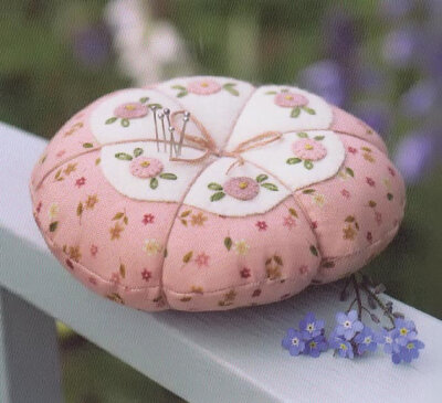 Vintage style pin cushion pincushion cotton Felt embroidery sewing applique patchwork quilt PDF E Patterns