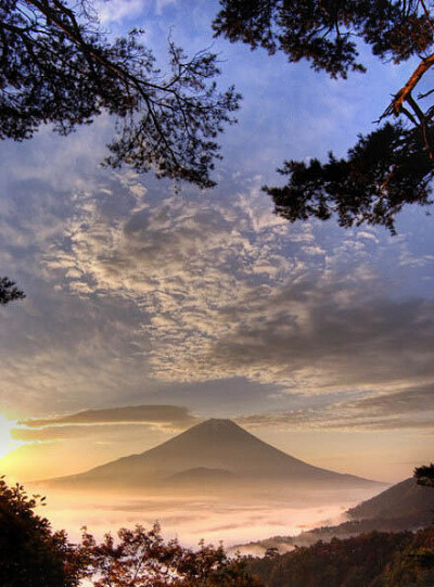 富士山的早晨