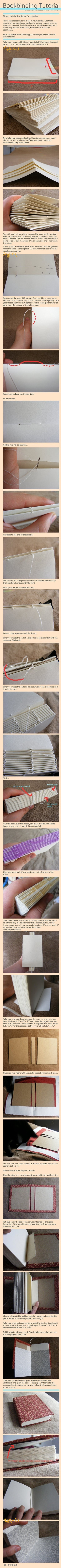 【手工本自己订】缝缝订订就是一本厚厚的本子啦！很详细很强大的教程！