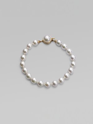 Majorica 8MM White Pearl 珍珠手链