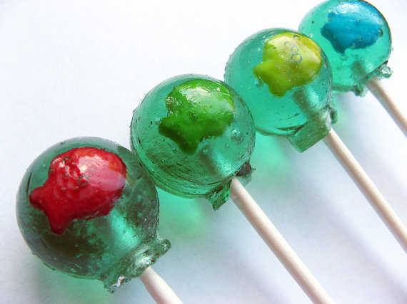 Aquarium / fish bowl lollipops - 6 pc. - MADE TO ORDER