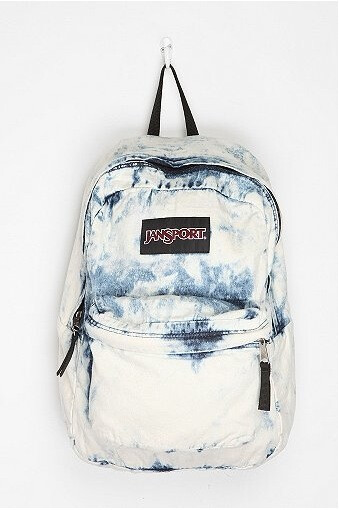 Jansport 水洗泛白牛仔双肩包 vintage范