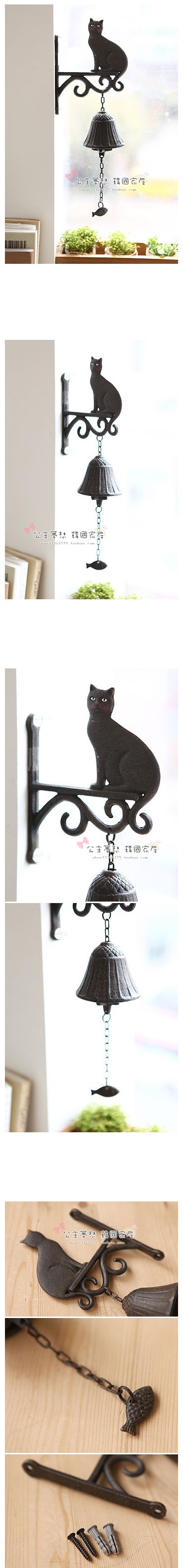 【控首饰】韩国家居*等待的猫咪*阳台玄关装饰风铃