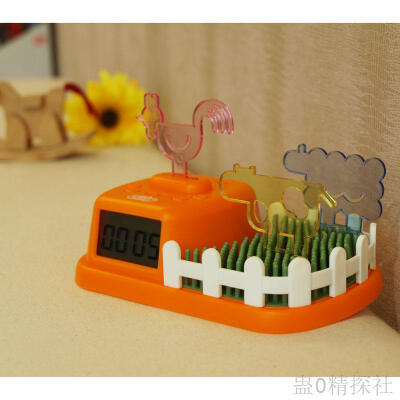 香港1030创意懒人聪明农场闹钟，牛、羊、鸡在耳边叫，很有乡间气息