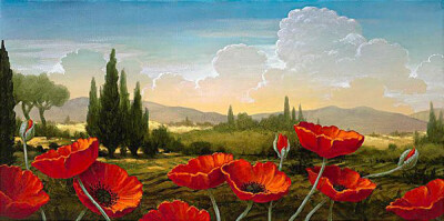 Kevin Sloan油画之盛开的花朵