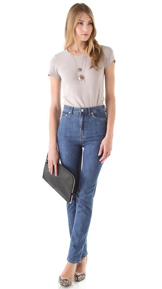 BLK DNM High Waisted Straight Leg Jeans