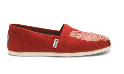 TOMS J Marro Red 蝴蝶图案 小红鞋