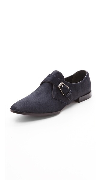 Alexander Wang Ruby Monk Strap Haircalf Flat