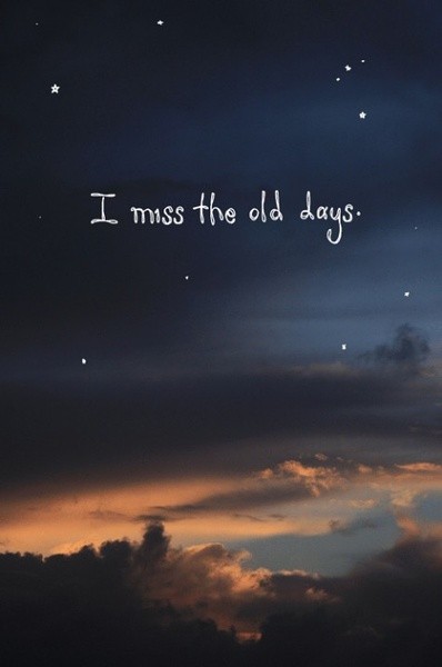 the old days