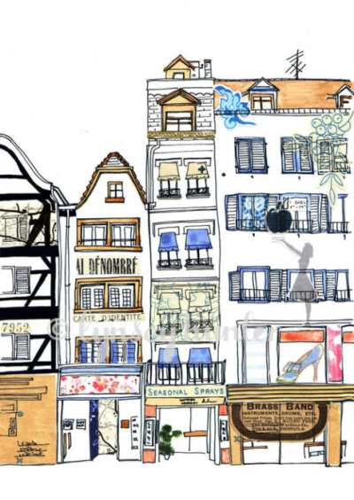 水彩与拼贴的交集——Lynsey Hunter插画集（20张）