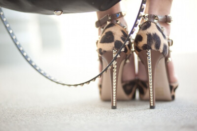 Valentino Rockstud leopard shoes.