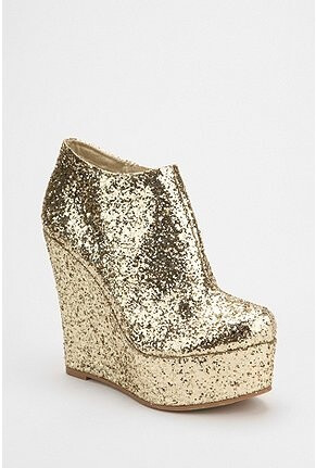  deena & ozzy glitter wedge boot