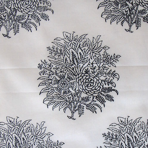 hand printed cotton fabric - custom listing for coralie