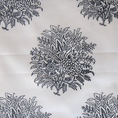 hand printed cotton fabric - custom listing for coralie