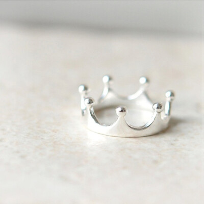 Simple Crown Ring in sterling silver