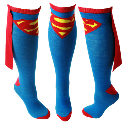 美国代购 superman 超人 怪品味 及膝袜 中筒袜