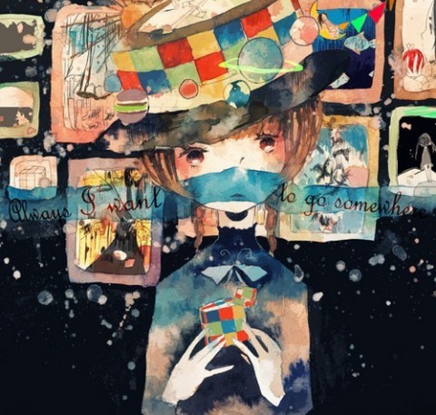 一块染着不同颜色的拼图