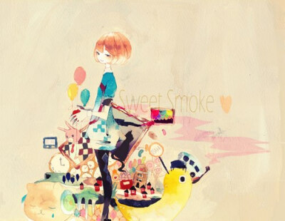 一块染着不同颜色的拼图