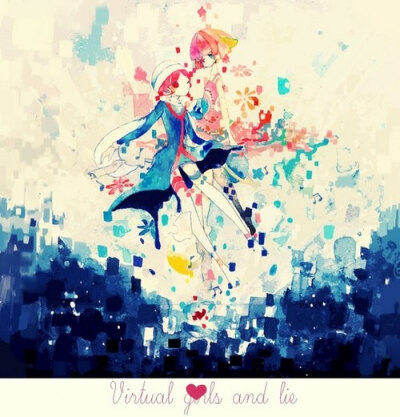 一块染着不同颜色的拼图